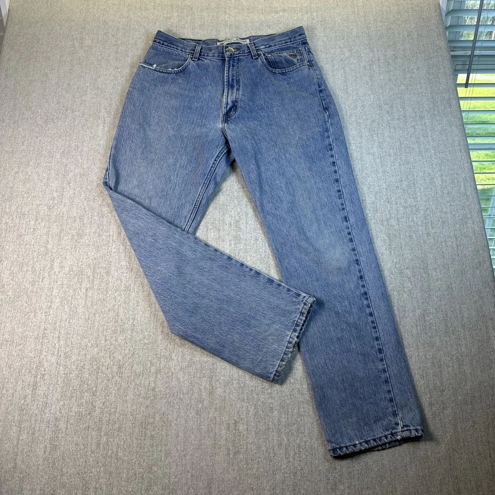 Harley-Davidson Jeans Mens Size 32x30 Relaxed Fit Straight Leg‎ Light Wash Denim